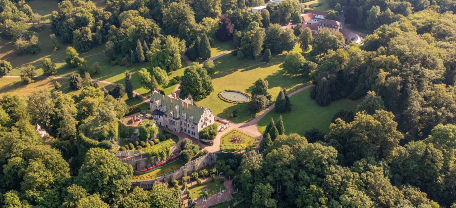 Luftaufnahme Innenpark Schloss 
